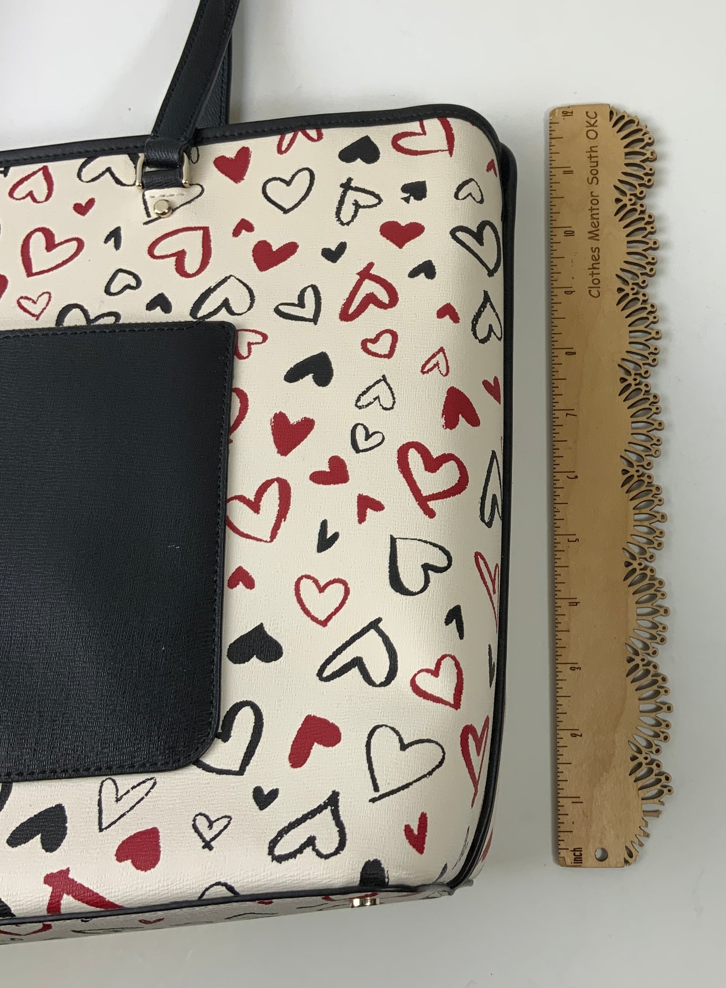 Handbag Designer By Kate Spade In Black & Cream, Size:Large