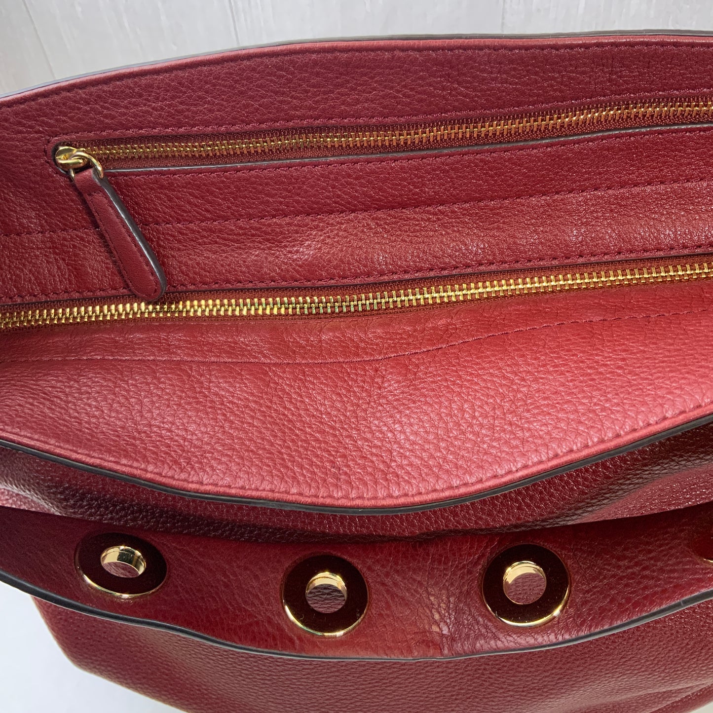 Handbag Designer By Michael Kors In Red, Size:Large