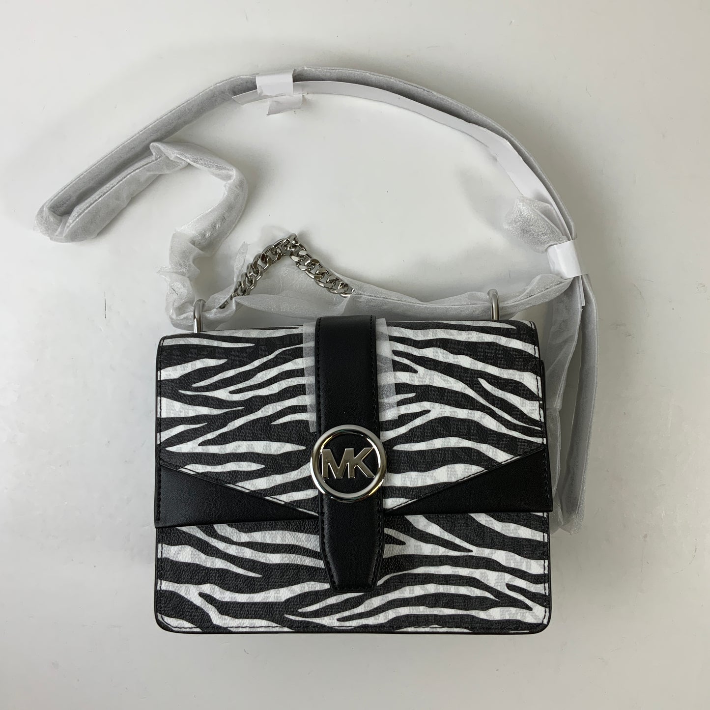 Crossbody Designer By Michael Kors In Zebra Print, Size:Small