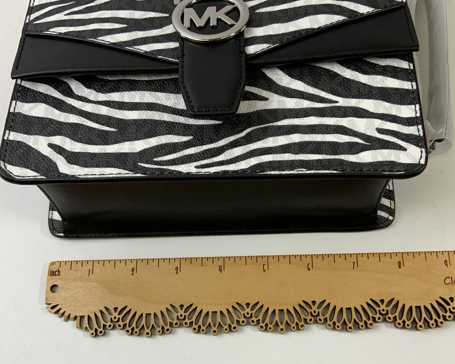 Crossbody Designer By Michael Kors In Zebra Print, Size:Small