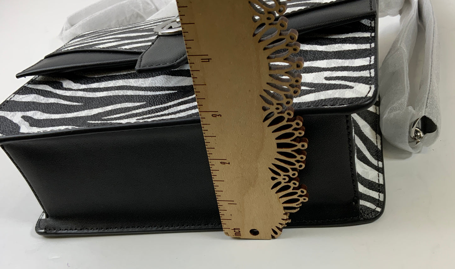 Crossbody Designer By Michael Kors In Zebra Print, Size:Small