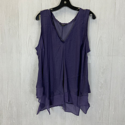 Blouse Sleeveless By Simply Vera  Size: 1x